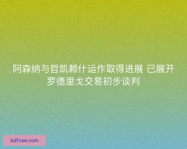 阿森纳与哲凯赖什运作取得进展 已展开罗德里戈交易初步谈判